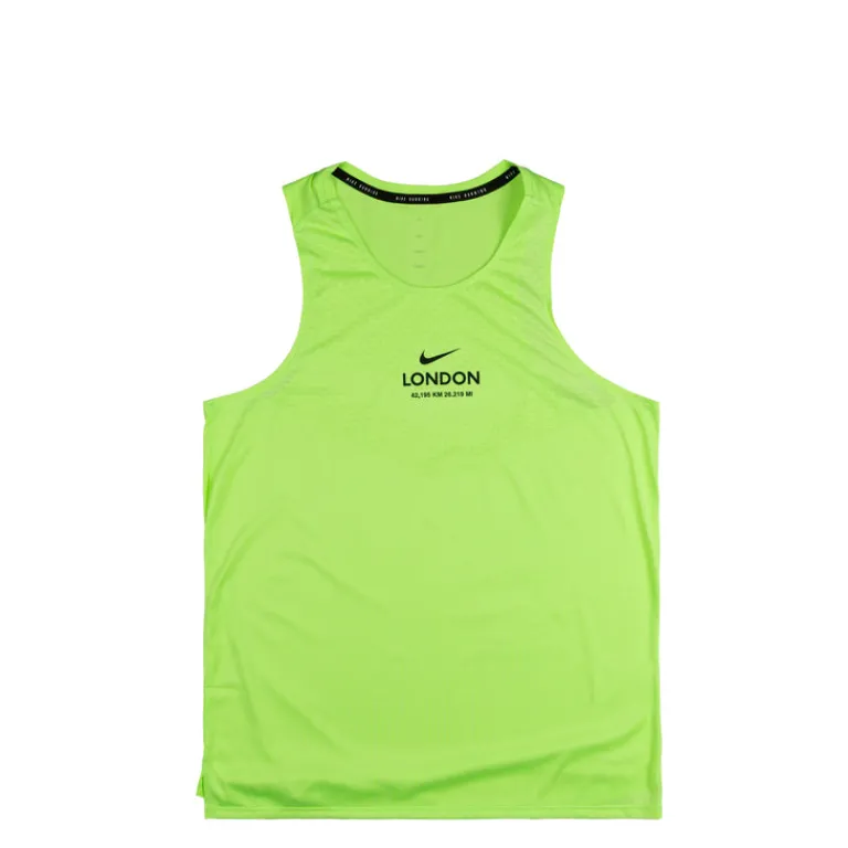Running|T-Shirts*Nike Stride Dri-Fit ADV Running Tank Top Lime Blast