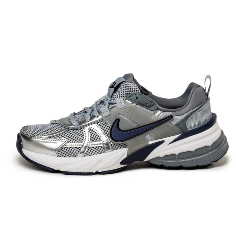 Leder Sneaker|Chunky Sneaker*Nike V2K Run Wolf Grey / Midnight Navy / Cool Grey / White