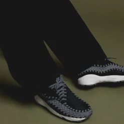 Leder Sneaker|Retro Runner*Nike Wmns Air Footscape Woven *Smoke Grey* Black / Smoke Grey / Sail