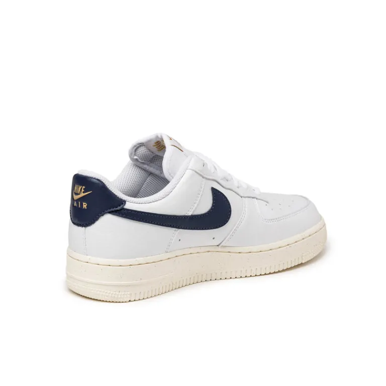 Leder Sneaker|Weiße Sneaker*Nike Wmns Air Force 1 '07 *Next Nature* White / Obsidian / Pale Ivory / Metallic Gold