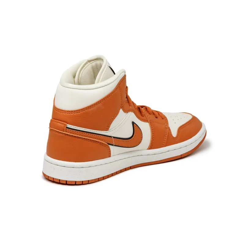 Leder Sneaker*Jordan Nike Wmns Air 1 Mid SE *Sport Spice* Coconut Milk / Sport Spice / Black / Sail