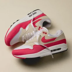 Retro Runner*Nike Wmns Air Max 1 White / Aster Pink / Light Orewood Brown / Black