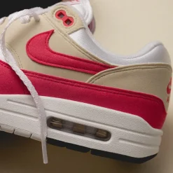 Retro Runner*Nike Wmns Air Max 1 White / Aster Pink / Light Orewood Brown / Black