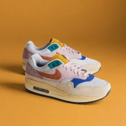 Leder Sneaker|Retro Runner*Nike Wmns Air Max 1 '87 PRM Grain / Rugged Orange / Plum Fog / Violet Dust