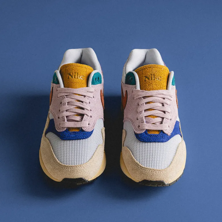 Leder Sneaker|Retro Runner*Nike Wmns Air Max 1 '87 PRM Grain / Rugged Orange / Plum Fog / Violet Dust