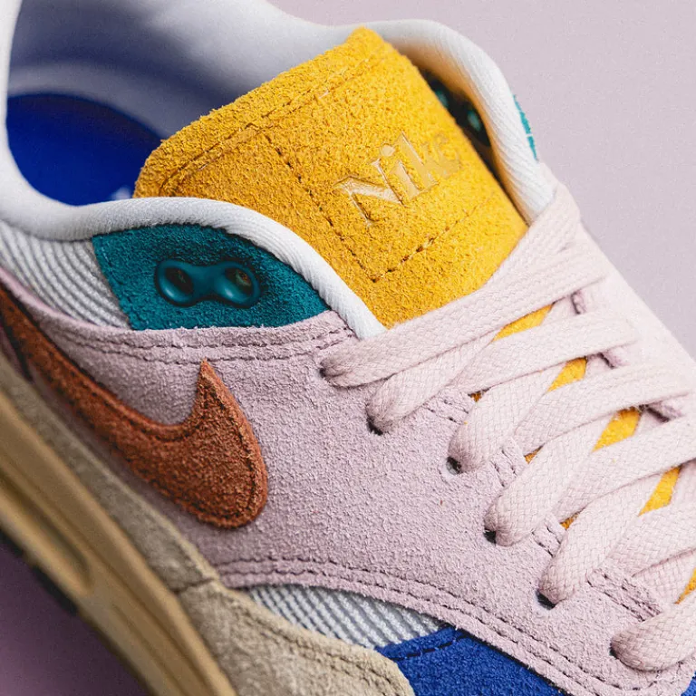Leder Sneaker|Retro Runner*Nike Wmns Air Max 1 '87 PRM Grain / Rugged Orange / Plum Fog / Violet Dust