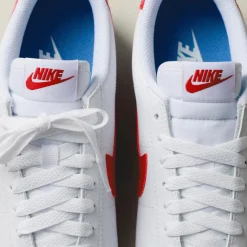 Leder Sneaker|Weiße Sneaker*Nike Wmns Cortez White / Varsity Red / Varsity Blue