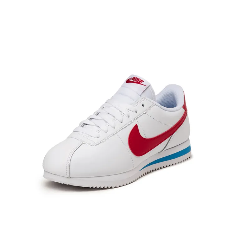 Leder Sneaker|Weiße Sneaker*Nike Wmns Cortez White / Varsity Red / Varsity Blue