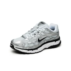 Vegane Sneaker|Weiße Sneaker*Nike Wmns P-6000 White / Black / Metallic Silver