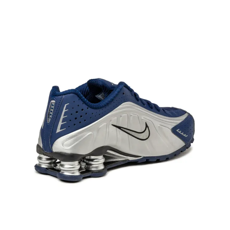 Vegane Sneaker|Retro Runner*Nike Wmns Shox R4 Blue Void / Metallic Silver / Black