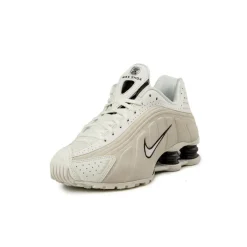 Leder Sneaker|Weiße Sneaker*Nike Wmns Shox R4 Summit White / Black / Light Orewood Brown