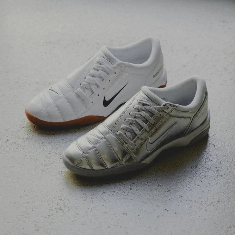 Leder Sneaker*Nike Wmns T90 Metallic Platinum / Photon Dust