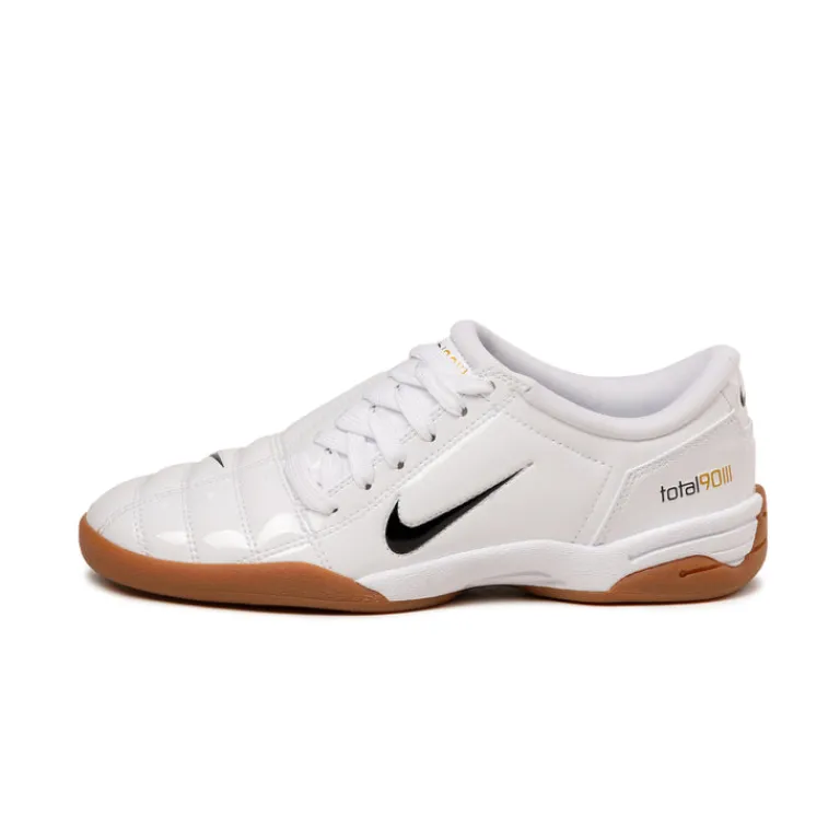 Leder Sneaker|Weiße Sneaker*Nike Wmns T90 White / Black / White / Metallic Gold