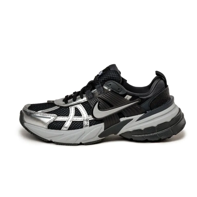 Leder Sneaker|Chunky Sneaker*Nike Wmns V2K Run Black / Metallic Silver / Anthracite
