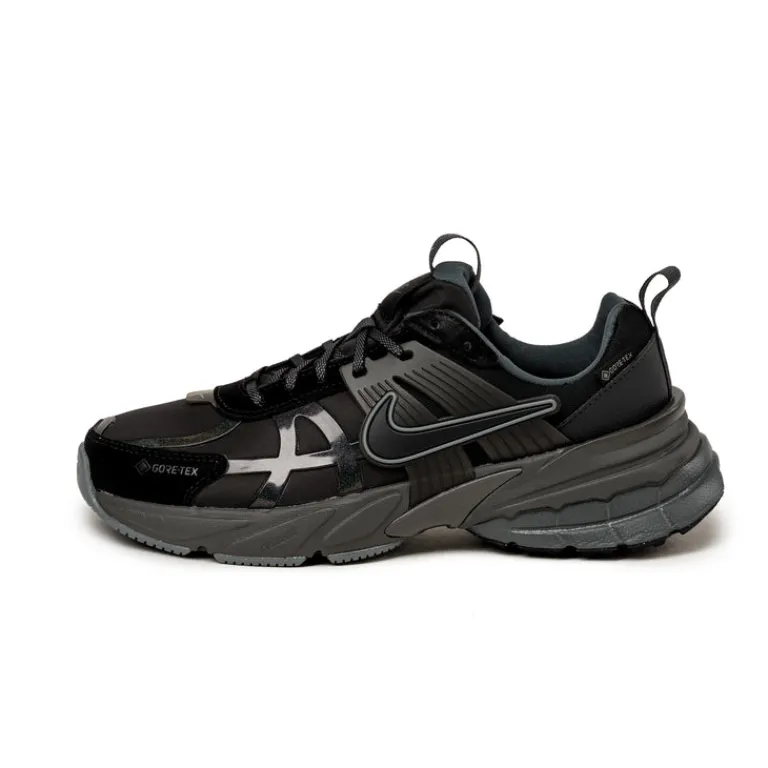 Leder Sneaker|Wasserdichte Sneaker*Nike Wmns V2K Run *GTX* Black / Black / Iron Grey / Medium Ash