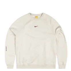 Crewnecks*Nike x Nocta Fleece CS Crew Light Orewood Brown / Team Red
