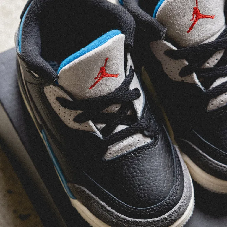 High-Top Sneaker|Leder Sneaker*Jordan NikeAir 3 Retro OG *Rare Air* *TD* Black / Chile Red / Neutral Grey