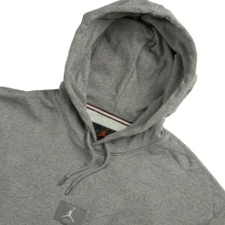 Hoodies*Jordan Nike Flight Fleece Pullover Hoodie Carbon Heather
