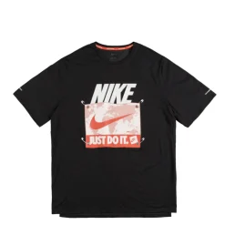 T-Shirts*Nike Rise 365 Run Energy Dri-Fit Running Short Sleeve Top Black / Picante Red