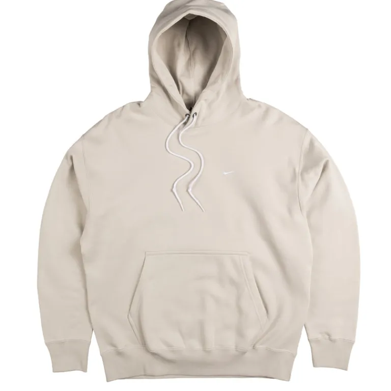 Hoodies*Nike Solo Swoosh Fleece Hoodie Light Bone / White