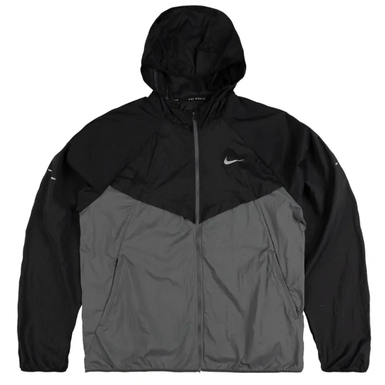 Jacken|Running*Nike Stride Repel UV Running Jacket Black / Iron Grey / Reflective Silver