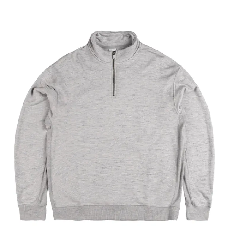 Crewnecks*Nike Wool Classic Quarter Zip Matte Silver / Heather Grey
