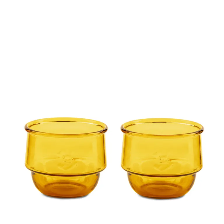 Geschirr*Niko June Kantine Drinking Glass 2 Pcs Yellow