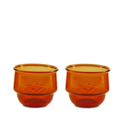 Geschirr*Niko June Kantine Drinking Glass 2 Pcs Amber