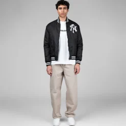 Jacken*No Problemo NYP Nylon Varsity Jacket Black