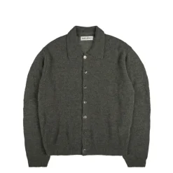 Crewnecks*Our Legacy Evening Polo Moss Green Fuzzy Alpaca