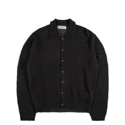 Crewnecks*Our Legacy Evening Polo Black Fuzzy Alpaca