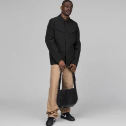 Taschen*Our Legacy Flat Bag True Dye Black Leather