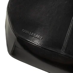 Taschen*Our Legacy Flat Bag True Dye Black Leather