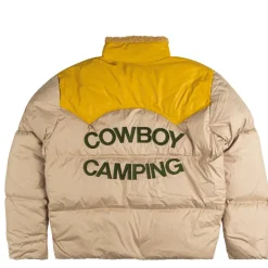 Jacken*PAL Sporting Goods Cowboy Camping Down Leather Yoke Sherling Coat Yellow / Marshmallow
