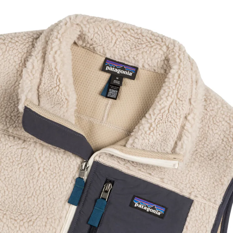 Westen*Patagonia Classic Retro-X Vest Natural / Smolder Blue