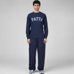 T-Shirts*Patta Arc Logo Mesh Longsleeve Jersey Black Iris