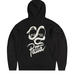 Hoodies*Patta Snake Heart Boxy Hooded Sweater Black