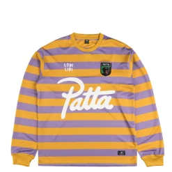 T-Shirts*Patta Striped Longsleeve Football Jersey Chalk Violet