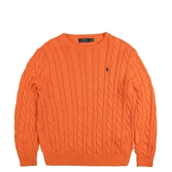 Knitwear|Crewnecks*Polo Ralph Lauren Cable-Knit Cotton Jumper Spring Melon