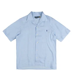 Hemden*Polo Ralph Lauren Classic Fit Linen Camp Shirt Office Blue