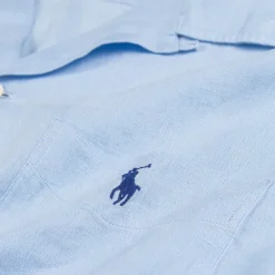 Hemden*Polo Ralph Lauren Classic Fit Linen Camp Shirt Office Blue