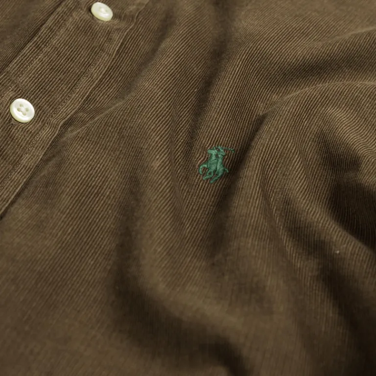Hemden*Polo Ralph Lauren Custom Fit Corduroy Shirt Chocolate Mousse