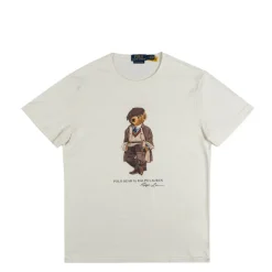 T-Shirts*Polo Ralph Lauren Custom Slim Fit Polo Bear Jersey T-Shirt Deckwash White Hrtg