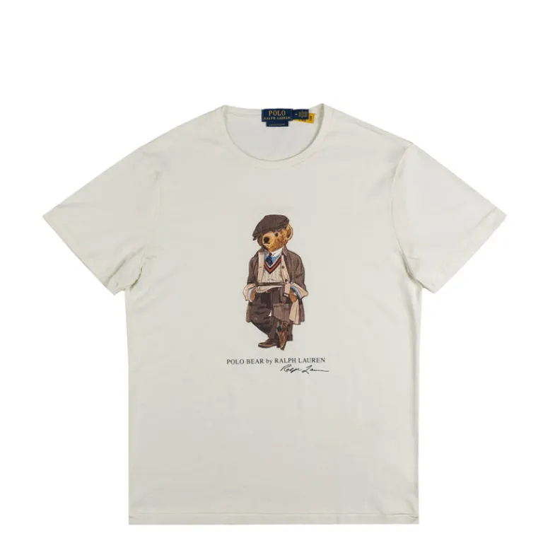 T-Shirts*Polo Ralph Lauren Custom Slim Fit Polo Bear Jersey T-Shirt Deckwash White Hrtg