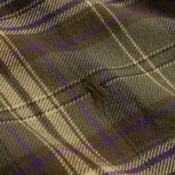Hemden*Polo Ralph Lauren Custom Fit Plaid Brushed Flannel Shirt Olive / Brown Multi