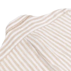 Hemden*Polo Ralph Lauren Custom Fit Striped Linen Shirt Coastal Beige / White