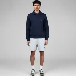 Crewnecks*Polo Ralph Lauren Double-Knit Mesh Collared Sweatshirt Cruise Navy Multi