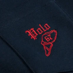 Crewnecks*Polo Ralph Lauren Double-Knit Mesh Collared Sweatshirt Cruise Navy Multi