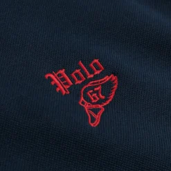 Hoodies*Polo Ralph Lauren Logo Double-Knit Mesh Hoodie Cruise Navy Multi