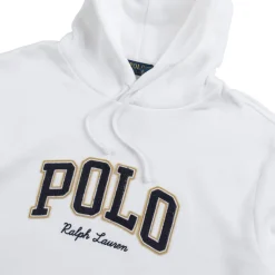 Hoodies*Polo Ralph Lauren Logo Fleece Hoodie White